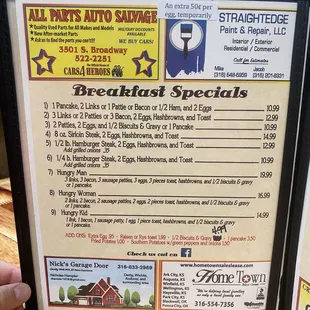 Breakfast Menu