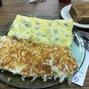 Sausage and cheese omelette