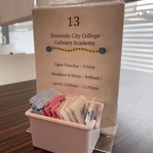 Hours &amp; lucky table 13.