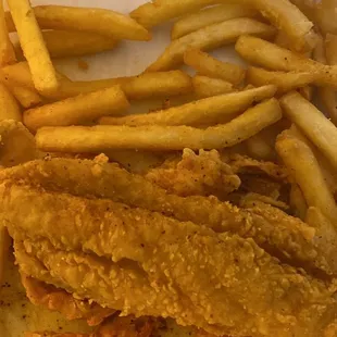 Fish, shrimp and fries