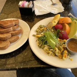 Nopal Pacifico NO beans and rice ADD the fruit