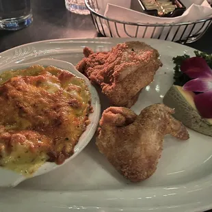 Quarter chicken with au gratin potatoes