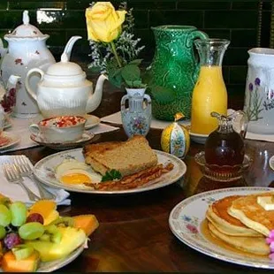 Three Course Gourmet Breakfast prepared by Chef Kurt