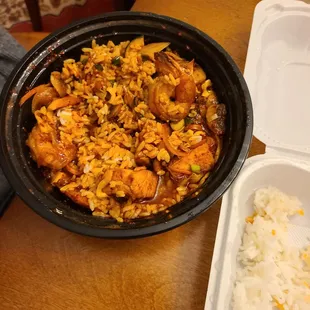 Veggie stir fry with shrimp