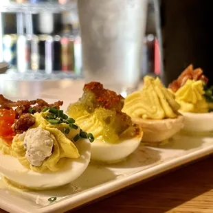 Deviled Egg Flight $8              Traditional-Cobb-Southern- Bourbon Pickled