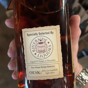 4 Roses Single Barrel Barrel Strength Pick