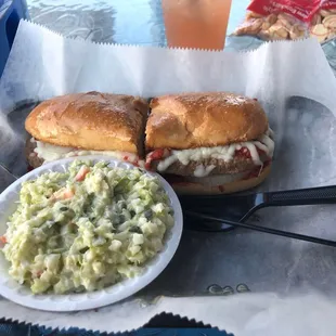 Steak Hoagie and Slaw