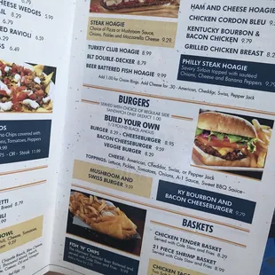 Menu as of July 2018