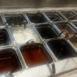 The sauces and oils