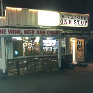 the front of the restaurant