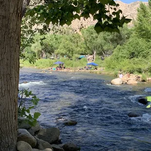 Campground across the river at Riverside park.