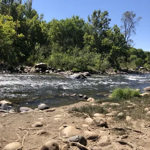 Clearer view of cold river in a hot day
