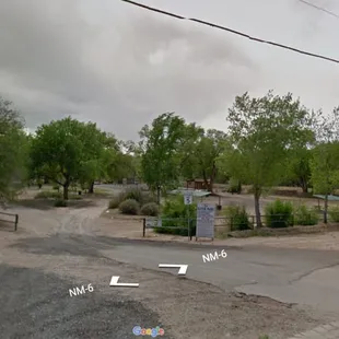 Street view image heading west on Main St.   The entrance just kind of creeps up on you so be prepared to turn quick!