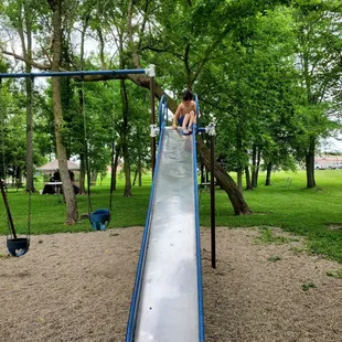 Another slide and swings for really little ones