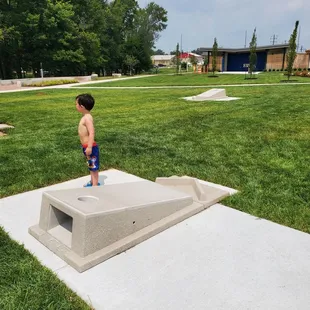 They have cornhole