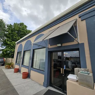 Outside building