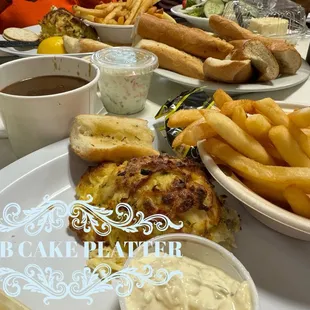 4 oz. Crab Cake with Fries and Coleslaw Side of Gravy