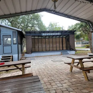 Outdoor seating and &quot;band&quot;stand