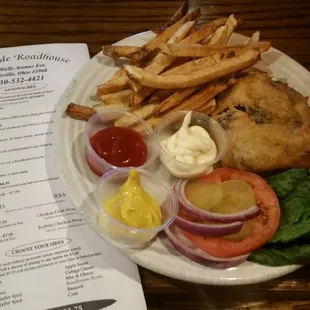 a plate of food on a table