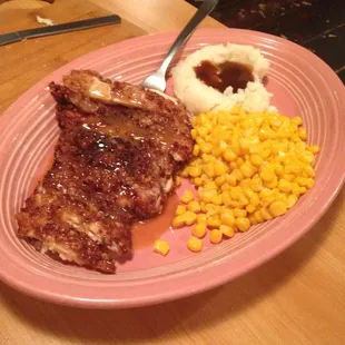 Pecan encrusted chicken was delicious!