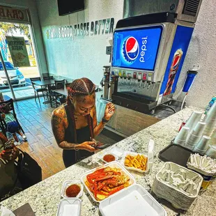 interior, pizza