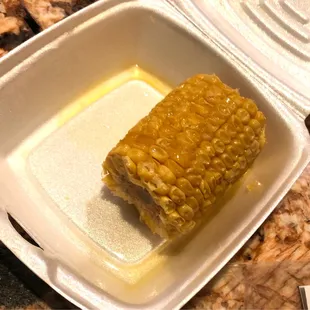 Extra side of corn. Very buttery. No old bay seasoning.