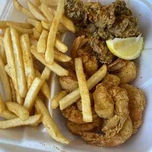 Oyster and shrimp combo