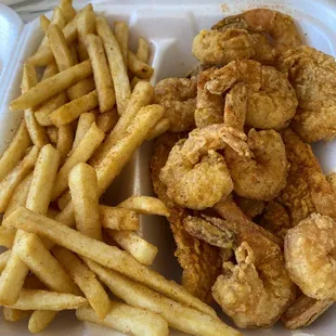 Fish and shrimp combo