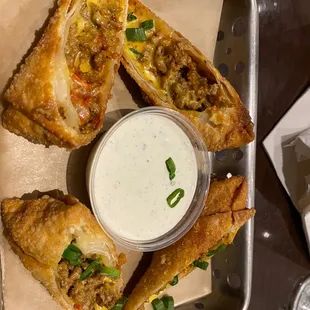 Cheeseburger Egg Rolls