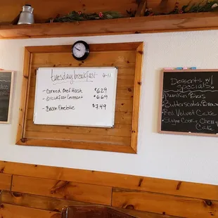 Specials boards. Pies. Pastry &amp; goodies. Breakfast daily specials.