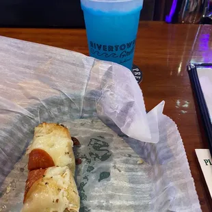 Cheese bread and river water - perfect!