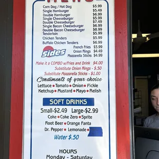 Rivertown ice cream and grill menu