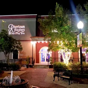 Rivertown Theater exterior view from courtyard.