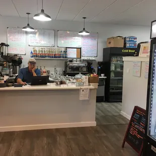 Lou at the counter
