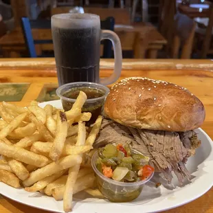 Monday special is an Italian beef sandwich and a homemade hoagie roll.