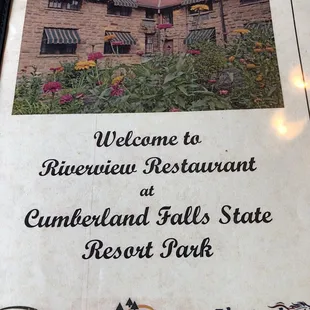 the sign for the restaurant