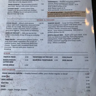 Menu as if 6/10/18