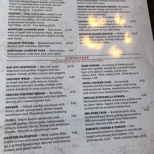 Menu as if 6/10/18