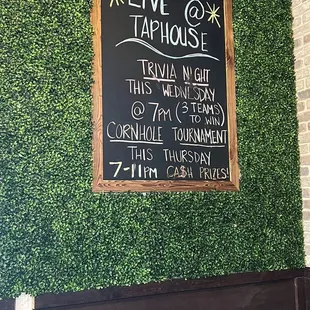 Entertainment schedule