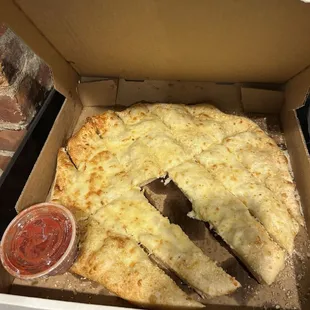 Cheese and 1 Topping Pizza and Cheesebread