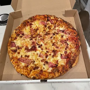 Delicious large ham, bacon and pineapple. 18.97