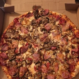 Pepperoni, ham &amp; mushroom