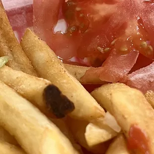 a sandwich and fries