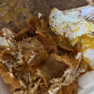 Red chilaquiles