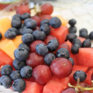 Freshly picked fruit! (or at least the blueberries)