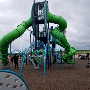 Slides, climbing, playground