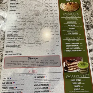 Menu 2nd page