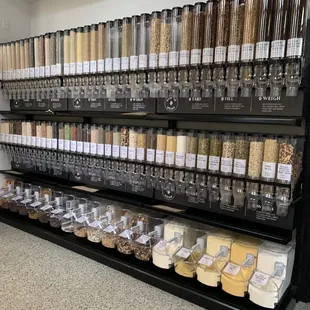 shelves of food and spices