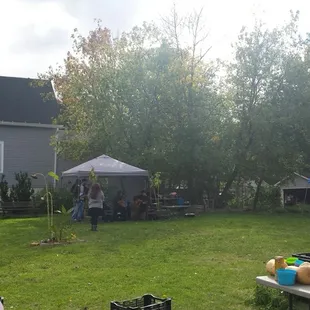 outside