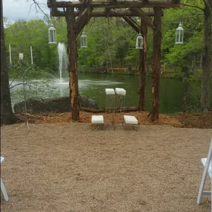 Outdoor ceremony area